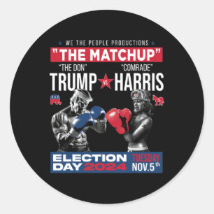 The Matchup The Don en kameraad Harris - Pro Trump Ronde Sticker