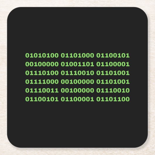 The Matrix is echt Kartonnen Onderzetters (Voorkant)