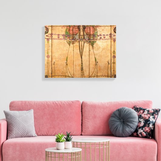 The May Queen - Margaret Macdonald Mackintosh Canvas Afdruk (Insitu (Woonkamer))