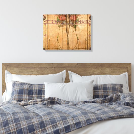 The May Queen - Margaret Macdonald Mackintosh Canvas Afdruk (Insitu (Slaapkamer))
