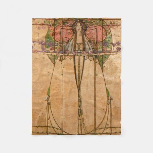 The May Queen - Margaret Macdonald Mackintosh Fleece Deken (Voorkant)