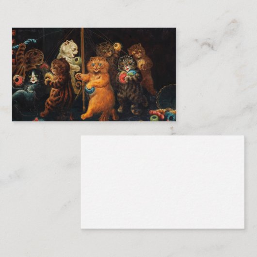 The Maypole by Louis Wain Visitekaartje (Voorkant / Achterkant)