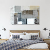 'The Maze' Neutral Abstract Art Canvas Print (Insitu (Slaapkamer))