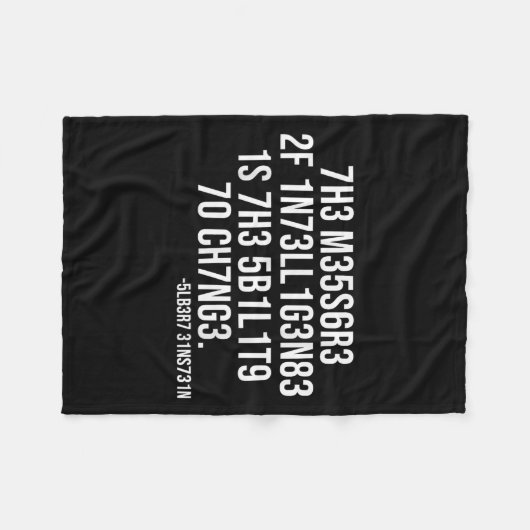 The Measure Of Intelligence Coded Motivational Sci Fleece Deken (Voorkant (Horizontaal))