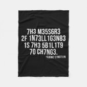 The Measure Of Intelligence Coded Motivational Sci Fleece Deken (Voorkant)