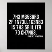 The Measure Of Intelligence Coded Motivational Sci Poster (Voorkant)