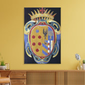 The Medici-Lorena Coat of Arms, c.1638 (pietra dur Canvas Afdruk (Insitu (Woonkamer))