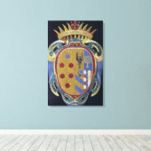 The Medici-Lorena Coat of Arms, c.1638 (pietra dur Canvas Afdruk (Insitu (Houten vloer))