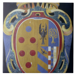 The Medici-Lorena Coat of Arms, c.1638 (pietra dur Tegeltje