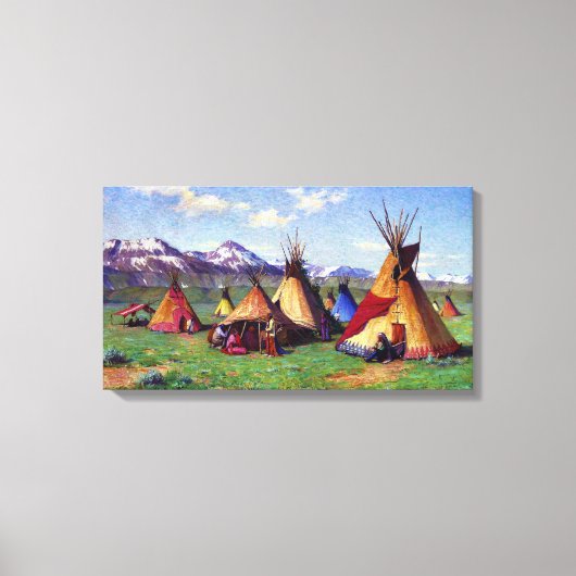 The Medicine Teepee Joseph Henry Sharp 1903 Canvas Afdruk (Voorkant)