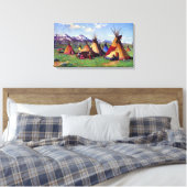 The Medicine Teepee Joseph Henry Sharp 1903 Canvas Afdruk (Insitu (Slaapkamer))