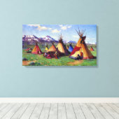 The Medicine Teepee Joseph Henry Sharp 1903 Canvas Afdruk (Insitu (Houten vloer))