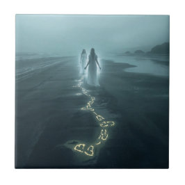 The Meeting on the Misty Shore Tegeltje