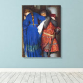 The Meeting on the Turret Stairs by Burton Canvas Afdruk (Insitu (Houten vloer))