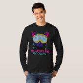 The Meowtains Are Calling Ski and Snowboard Cat Lo T-shirt (Voorkant volledig)