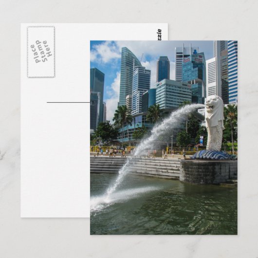 The Merlion Statue, Singapore - Briefkaart (Voorkant / Achterkant)