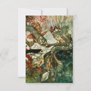 "The Mermaid King" van Edmund Dulac Bedankkaart