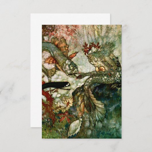 "The Mermaid King" van Edmund Dulac Bedankkaart (Voorkant / Achterkant)