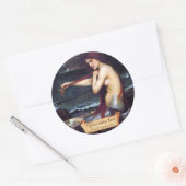 "The Mermaid" Pre-Raphaelite Bookplate Ronde Sticker (Envelop)