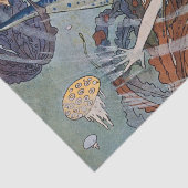 "The Mermaid Princess" door Edmund Dulac Tissuepapier (Detail)