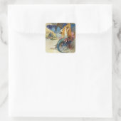 "The Mermaid" van Warwick Goble Vierkante Sticker (Tas)