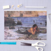 The Merman, door John William Waterhouse - c.1892 Tissuepapier (Craft)