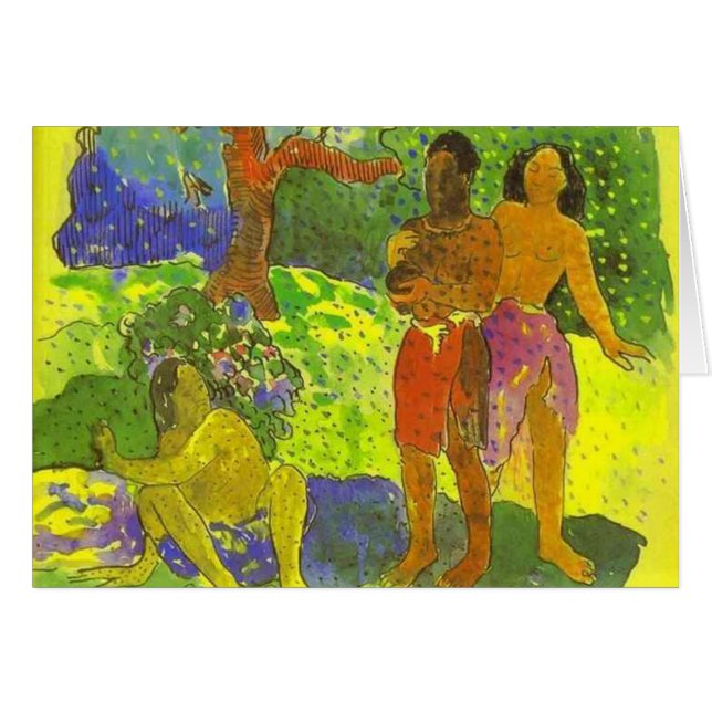 "The Messengers of Oro" - Paul Gauguin Card (Voorkant Horizontaal)