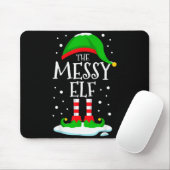 The Messy Elf Christmas Family Matching Xmas Group Muismat (Met muis)