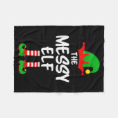 The Messy Elf Matching Family Christmas  Fleece Deken (Voorkant (Horizontaal))