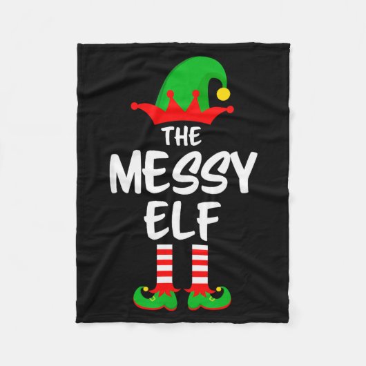 The Messy Elf Matching Family Christmas  Fleece Deken (Voorkant)