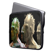 The Metal Army Men on a 15" Laptop Electronics Bag Sleeve (Voorkant Links)