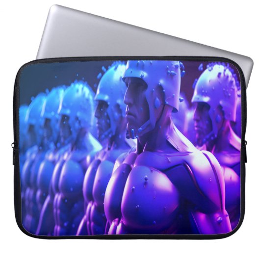 The Metal Army Men on a 15" Laptop Electronics Bag Sleeve (Voorkant)