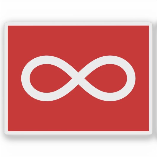 The Métis (Michif) Nation flag, Indians of Canada Sticker (Voorkant)