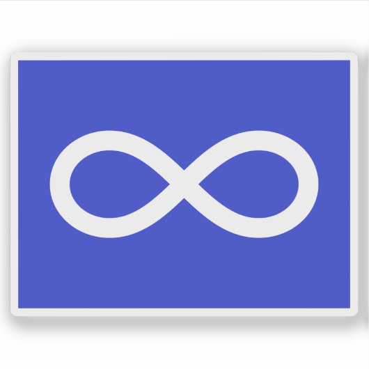 The Métis (Michif) Nation flag, Indians of Canada Sticker (Voorkant)
