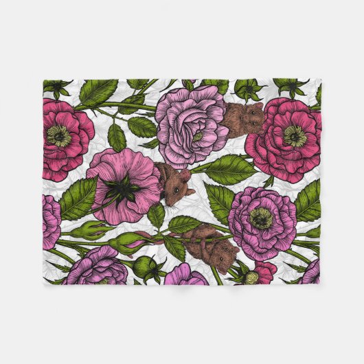 The mice party fleece deken (Voorkant (Horizontaal))