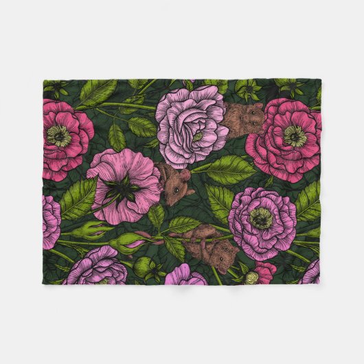 The mice party fleece deken (Voorkant (Horizontaal))