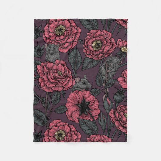 The mice party fleece deken (Voorkant)