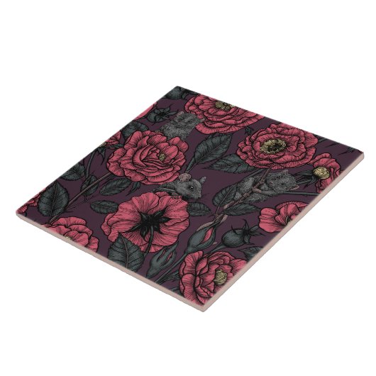 The mice party tegeltje (Zijkant)