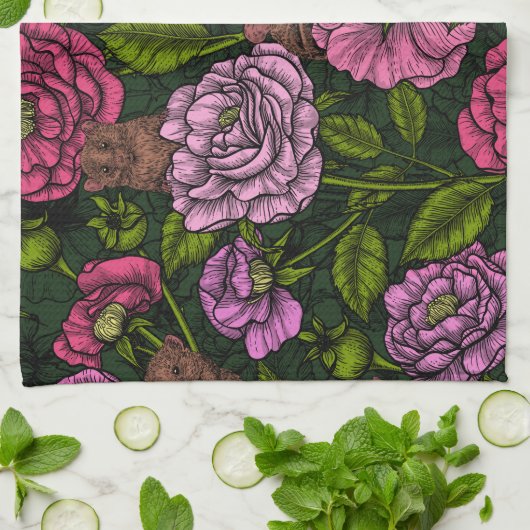 The mice party theedoek (Gevouwen)