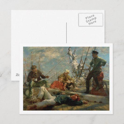 The Midday Rest (Sailors Yarning), 1906 (olie op c Briefkaart (Voorkant / Achterkant)