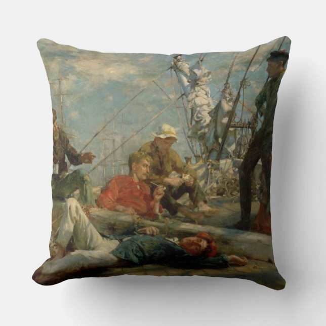 The Midday Rest (Sailors Yarning), 1906 (olie op c Kussen (Voorkant)