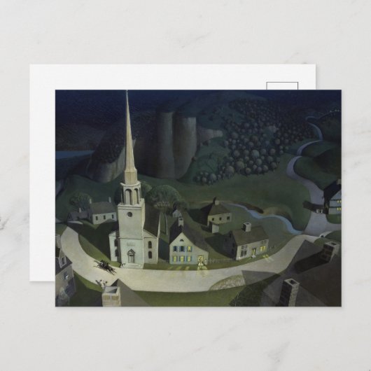 The Midnight Ride of Paul Revere, 1931 by Wood Briefkaart (Voorkant / Achterkant)