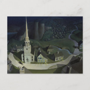 The Midnight Ride of Paul Revere, 1931 by Wood Briefkaart