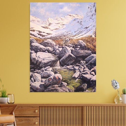 The Might of Mountains and Rocks: wall Art  Canvas Afdruk (Insitu (Woonkamer))