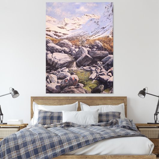The Might of Mountains and Rocks: wall Art  Canvas Afdruk (Insitu (Slaapkamer))