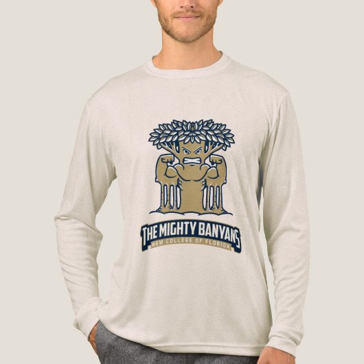 The Mighty Banyans | New College of Florida Tri-Blend Shirt (Voorkant volledig)