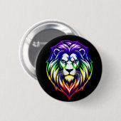 The Mighty Lion - Sovereign 'Pride-Support' Ronde Button 5,7 Cm (Voorkant /achterkant)