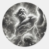  the mighty zeus ronde sticker (Voorkant)