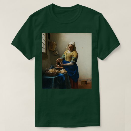 The Milkmaid 1658 Johannes Vermeer T-shirt (Design voorkant)