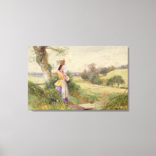 The Milkmaid, 1860 Canvas Afdruk (Voorkant)